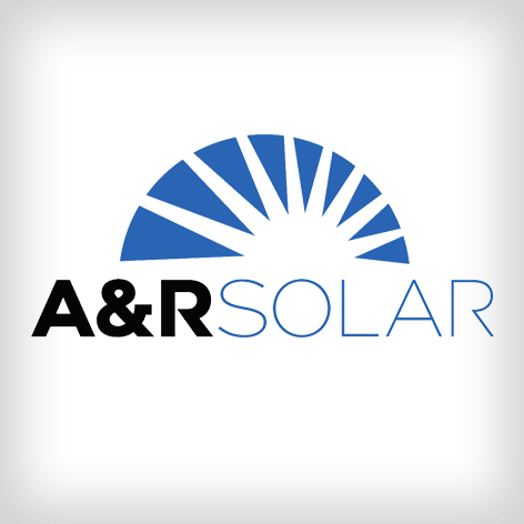 A&R Solo logo, with sun on blue background