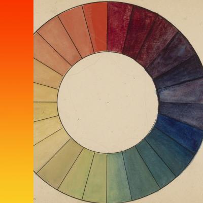 Drawing of a color wheel
