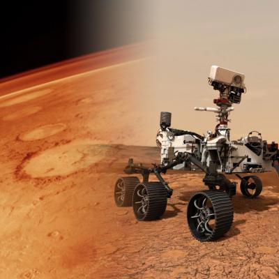 Red planet mars and rover