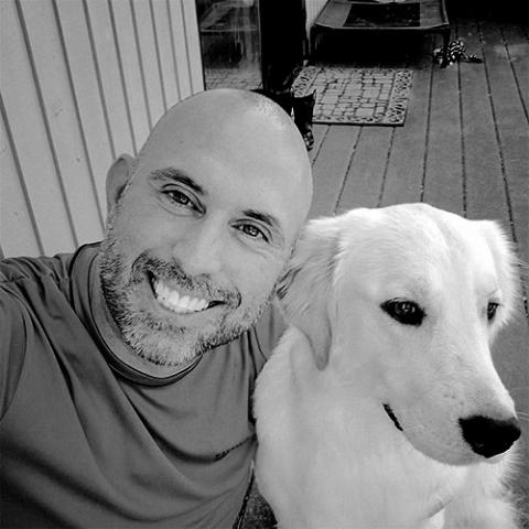 Joseph Liston selfie with his dog