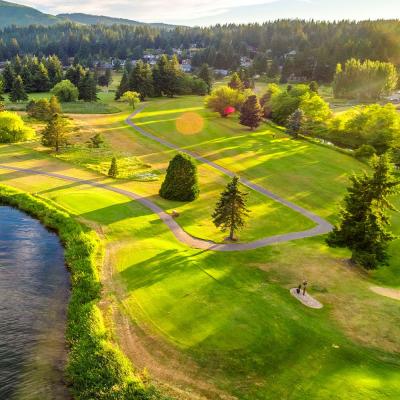 Bellingham G&CC aerial photo on a beautiful morning